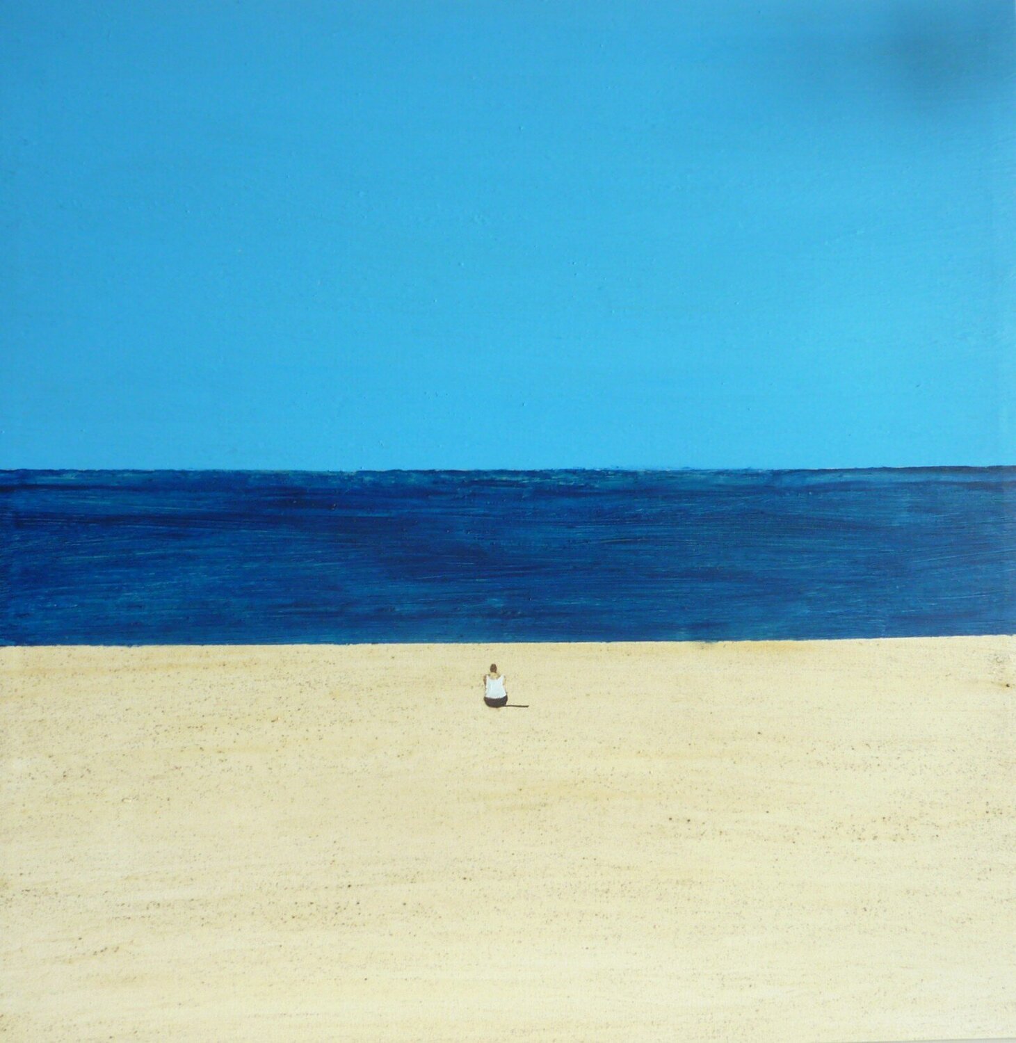 ALONE,BY THE BEACH Marcos Zrihen Original painting for sale