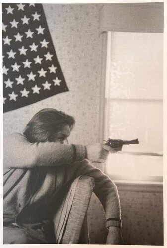 Untitled (man, flag, gun) by Larry Clark, Photography for Sale on Singulart
