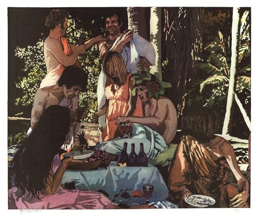 Bacchanal von John Clem Clarke, Druck kaufen auf Singulart
