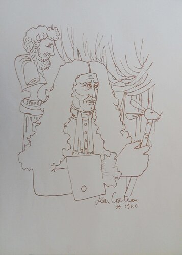 Hommage à Jean de la Fontaine, Gravure signée by Jean Cocteau, Print for Sale on Singulart