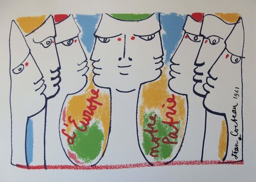 Europe - Décision difficile, Lithographie signée by Jean Cocteau, Print for Sale on Singulart