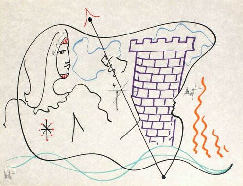 L'âge du verseau : la tour by Jean Cocteau, Print for Sale on Singulart
