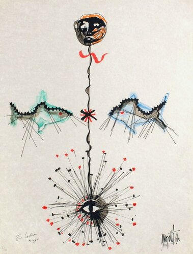 L'âge du verseau : poissons et étoile van Jean Cocteau, Afdruk te koop op Singulart