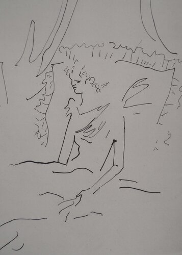 Le bal du comte d'Orgel : L'attente de Mme d'Orgel von Jean Cocteau, Druck kaufen auf Singulart