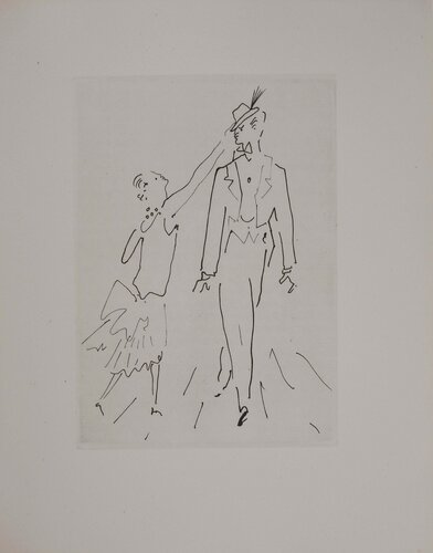 Le bal du comte d'Orgel, Essayages, Gravure originale by Jean Cocteau, Print for Sale on Singulart