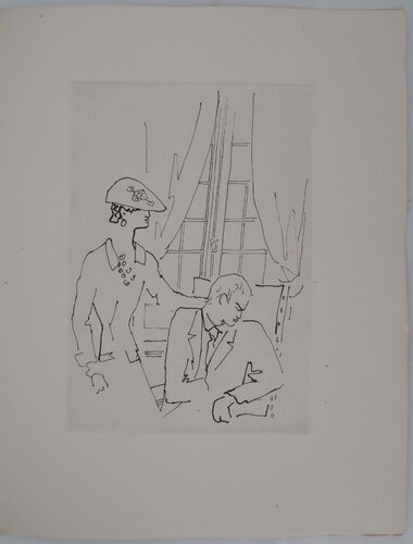Le bal du comte d'Orgel, Un réconfort bienvenu, gravure originale by Jean Cocteau, Print for Sale on Singulart