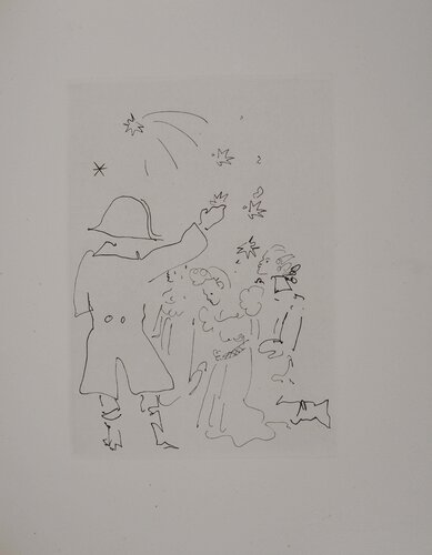 Le bal du comte d'Orgel, Le feu d'artifice, Gravure originale by Jean Cocteau, Print for Sale on Singulart
