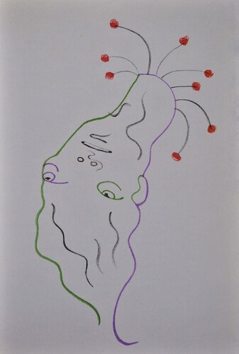 La tête coupée, Lithographie originale de Jean Cocteau, Impresión a la venta en Singulart