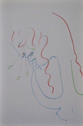 Juliette pleure Roméo, Lithographie originale by Jean Cocteau, Print for Sale on Singulart