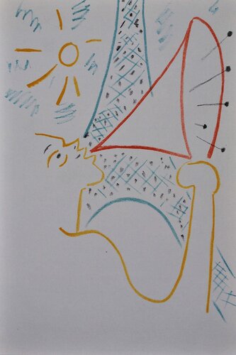 La fête de la Tour Eiffel, Lithographie originale by Jean Cocteau, Print for Sale on Singulart