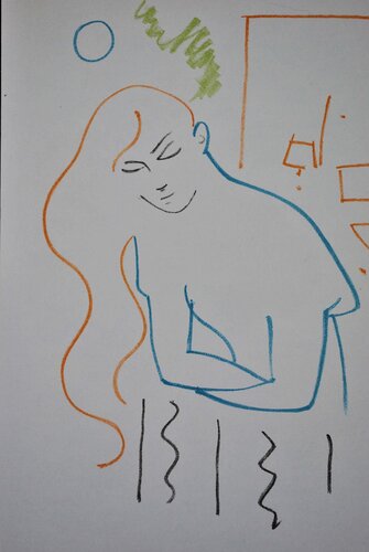 Jeune femme au balco van Jean Cocteau, Afdruk te koop op Singulart