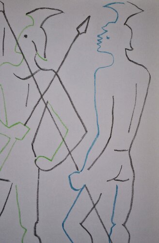 Les deux garde by Jean Cocteau, Print for Sale on Singulart