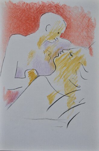 Au chevet du père, Lithographie originale by Jean Cocteau, Print for Sale on Singulart