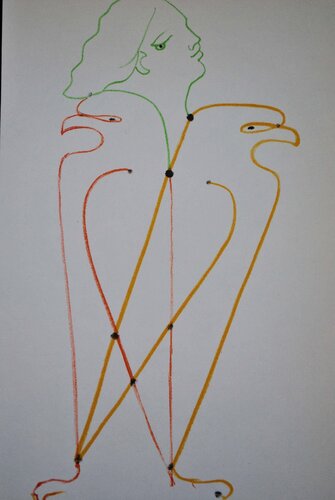 Les deux faucon de Jean Cocteau, Impresión a la venta en Singulart