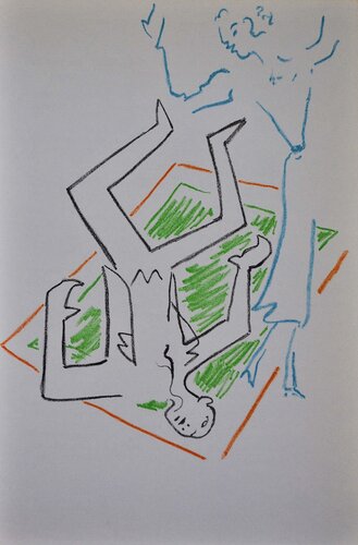 L'homicide, Lithographie originale by Jean Cocteau, Print for Sale on Singulart