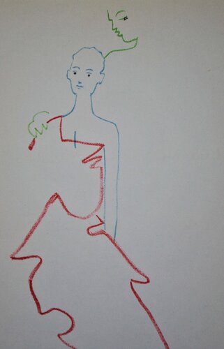 Jeune promise et sa mère, Lithographie originale by Jean Cocteau, Print for Sale on Singulart