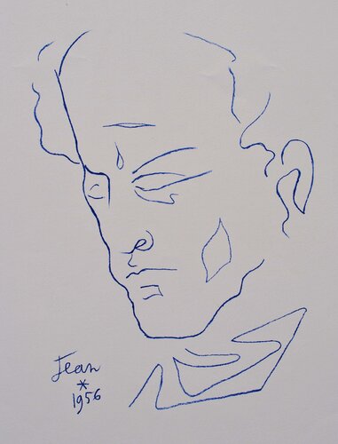 Autoportrait en bleu van Jean Cocteau, Afdruk te koop op Singulart