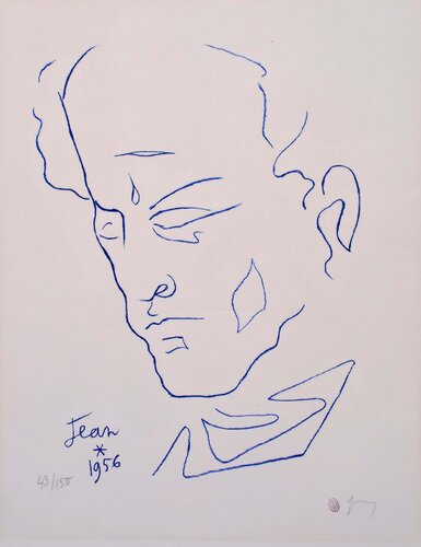 Autoportrait en bleu by Jean Cocteau, Print for Sale on Singulart