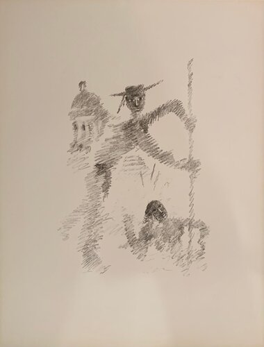 The gondoliers from the Series "Venice" by Jean Cocteau, Print for Sale on Singulart