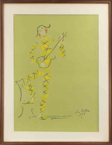 Harlequin with the Guitar by Jean Cocteau, Print for Sale on Singulart