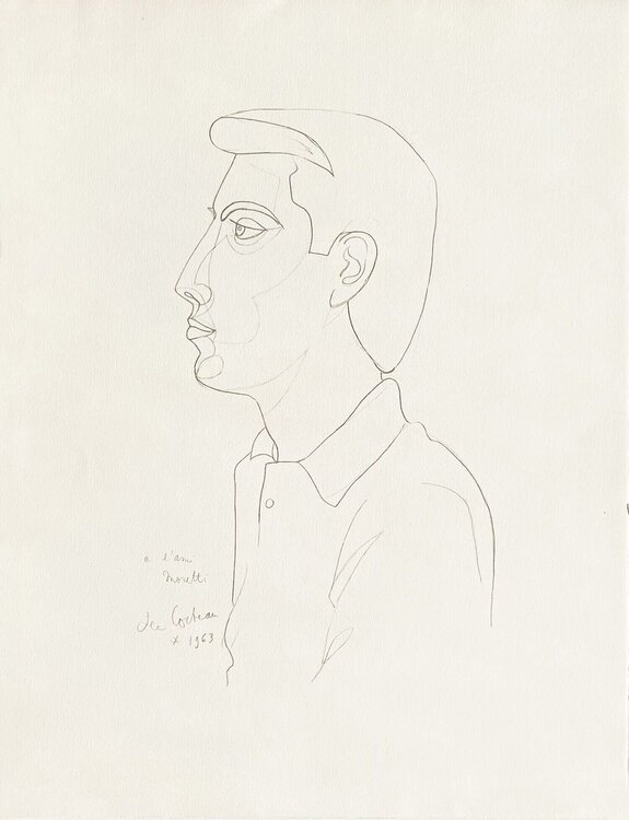 A l'ami Moretti Jean Cocteau