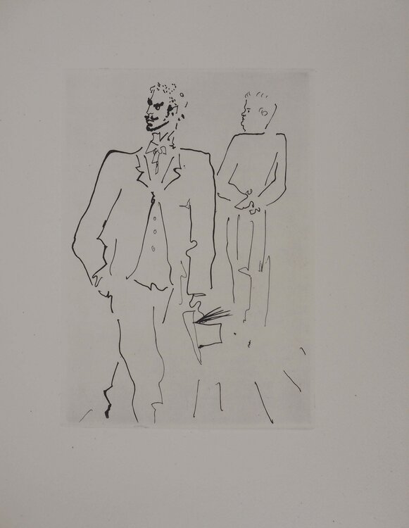 Le bal du comte d'Orgel, L'indifférence, Gravure originale Jean Cocteau