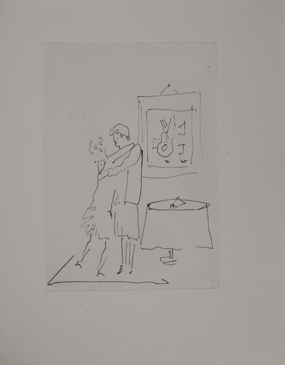 Le bal du comte d'Orgel, Moment de tendresse, gravure originale Jean Cocteau