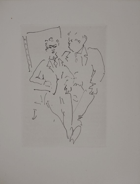Le bal du comte d'Orgel, Petits secrets entre amis, gravure originale Jean Cocteau