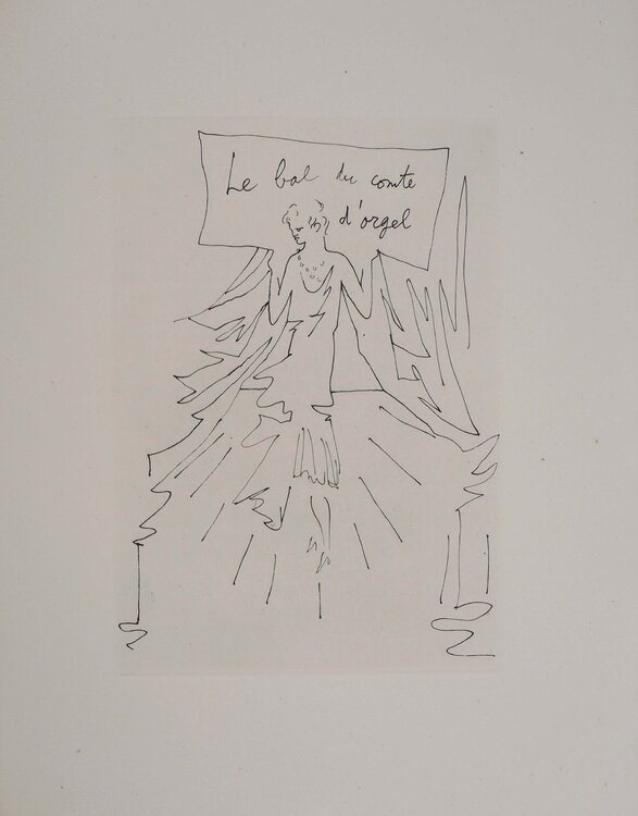 Le bal du comte d'Orgel, La danseuse, gravure originale Jean Cocteau