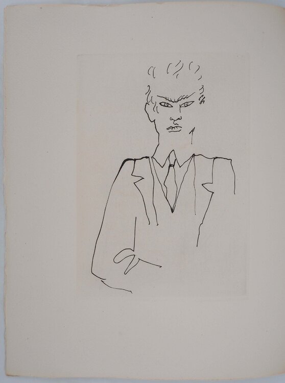 Le bal du comte d'Orgel, L'amant, gravure originale Jean Cocteau