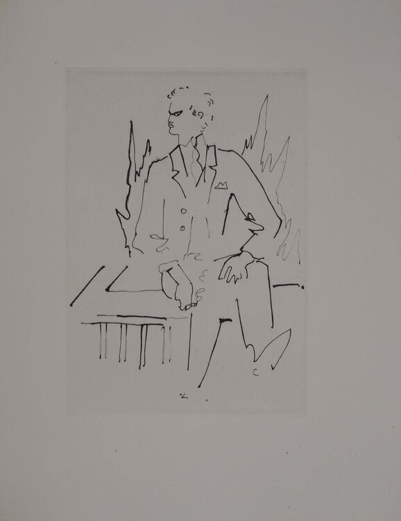 Le bal du comte d'Orgel, La discorde, gravure originale Jean Cocteau
