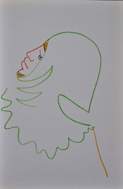 L'homme triste, Lithographie originale Jean Cocteau