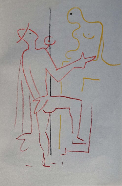 La déclaration, Lithographie originale Jean Cocteau