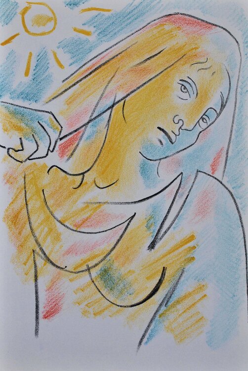 Antigone, Lithographie originale Jean Cocteau