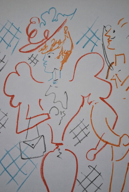 Elégante au chapea Jean Cocteau