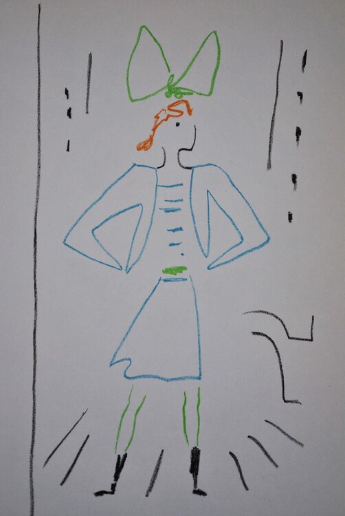 Jeune fille au noeu Jean Cocteau