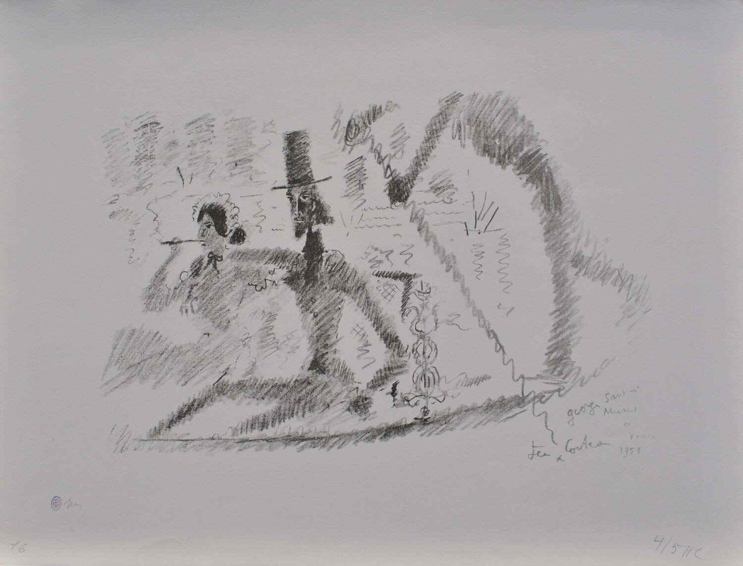 Couple à Venise Jean Cocteau Druck zu verkaufen