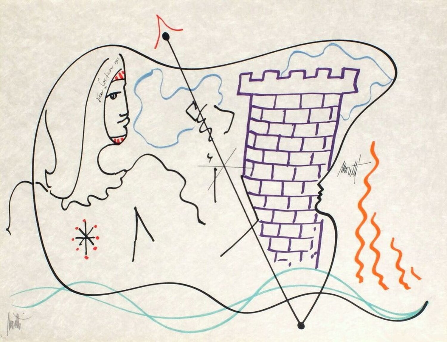L'âge du verseau : la tour Jean Cocteau Druck zu verkaufen