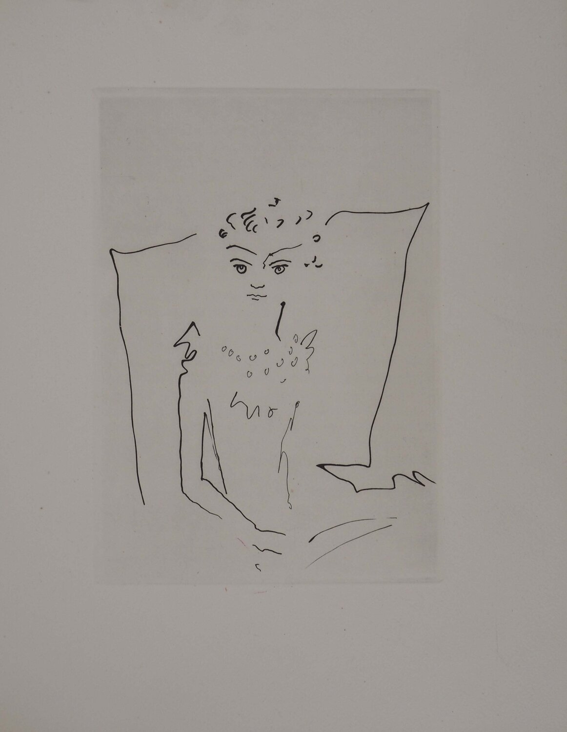 Le bal du comte d'Orgel, La comtesse dans son lit, gravure originale Jean Cocteau Print for sale