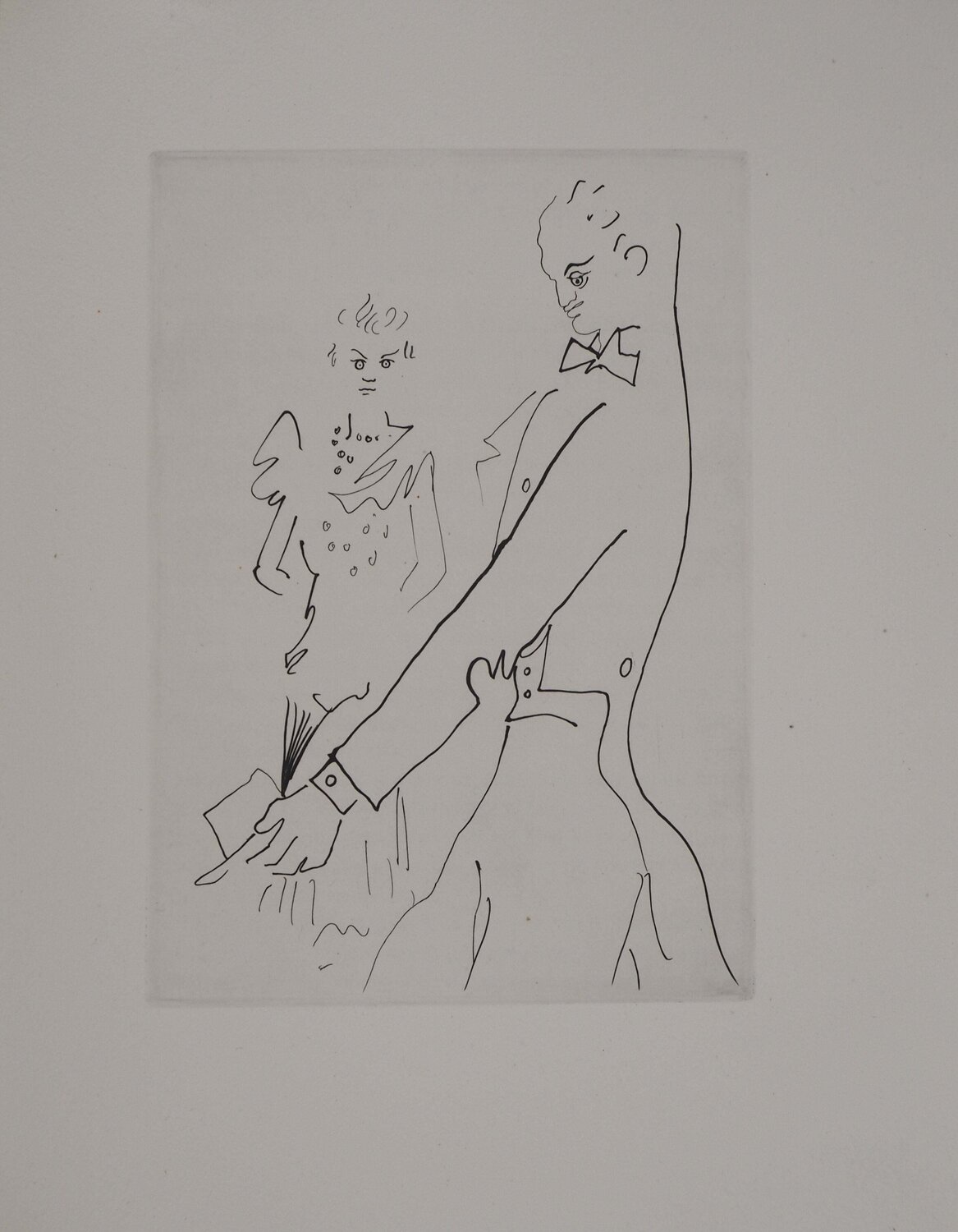 Le bal du comte d'Orgel, Retrouvailles entre amis, gravure originale Jean Cocteau Print for sale