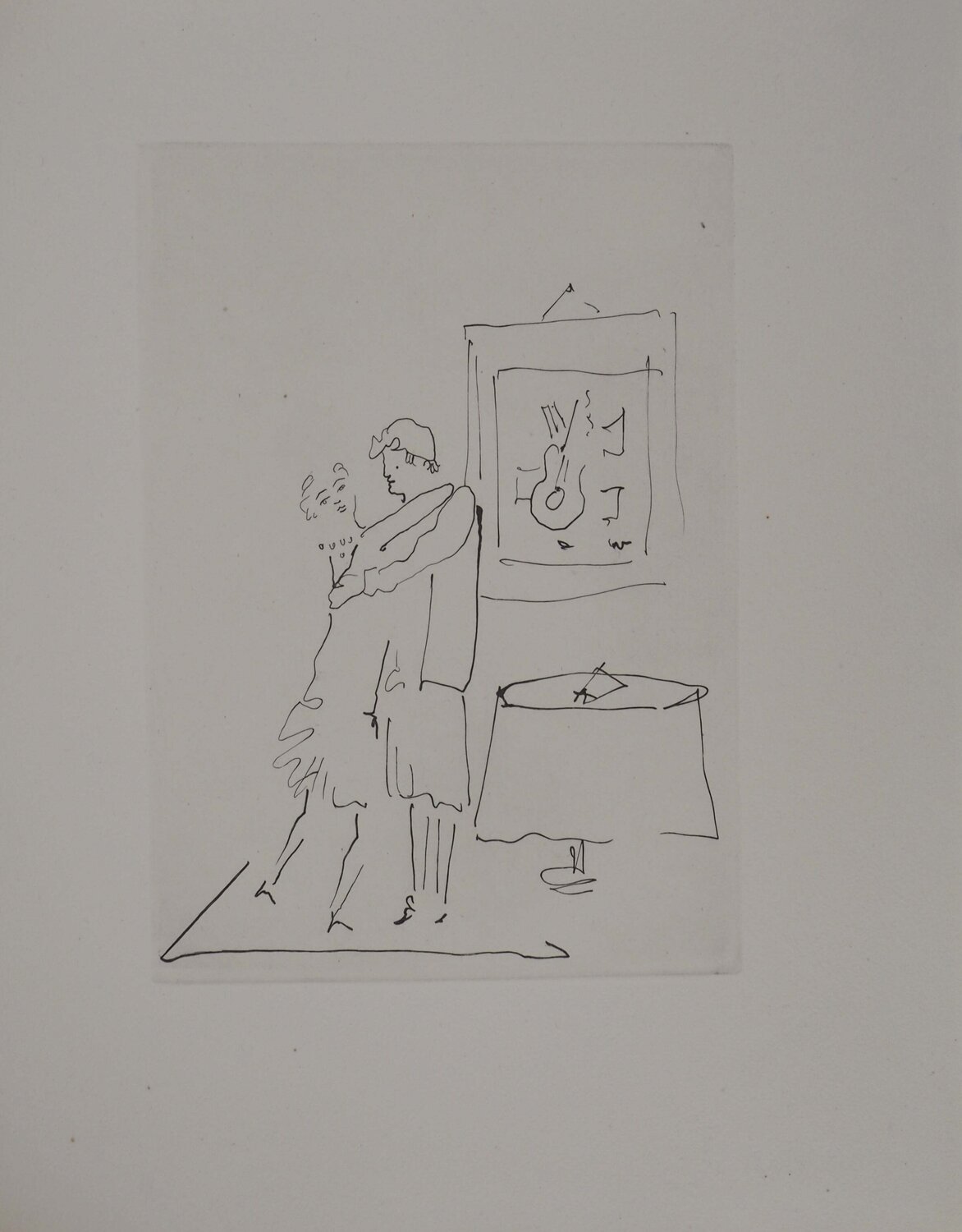 Le bal du comte d'Orgel, Moment de tendresse, gravure originale Jean Cocteau Afdruk te koop