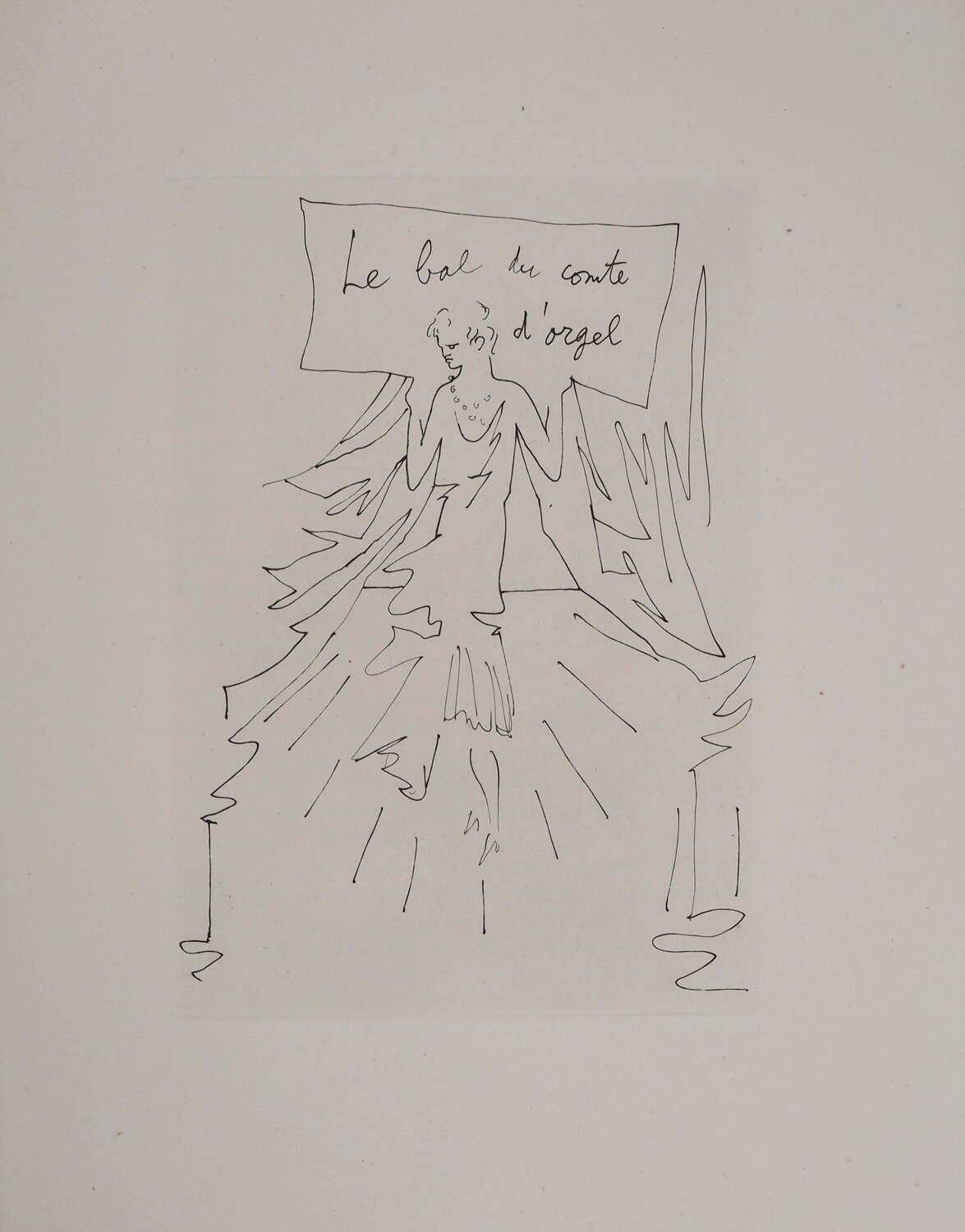 Le bal du comte d'Orgel, La danseuse, gravure originale Jean Cocteau Édition à vendre
