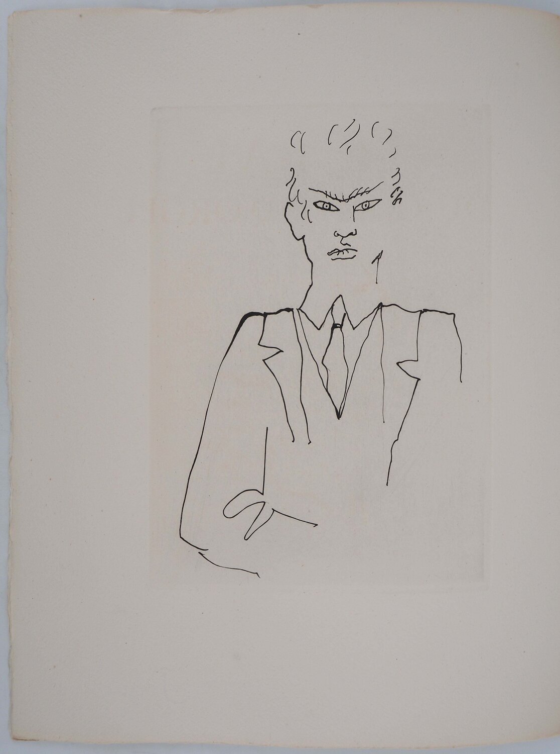 Le bal du comte d'Orgel, L'amant, gravure originale Jean Cocteau Impresión en venta