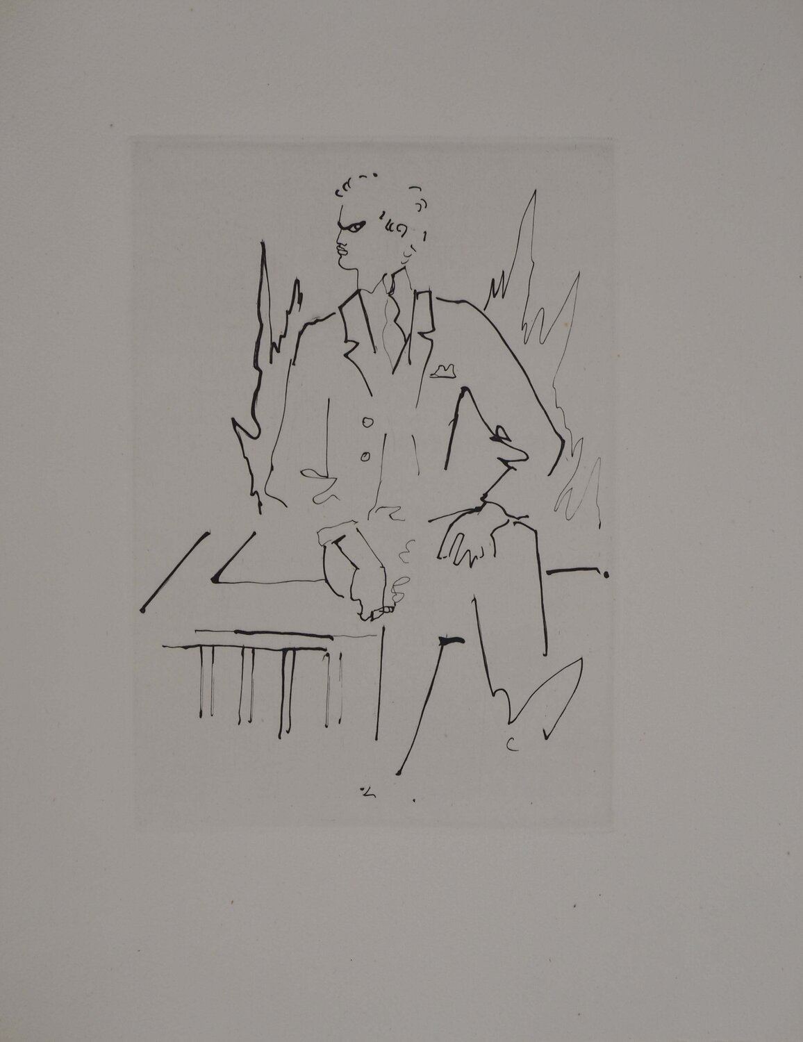 Le bal du comte d'Orgel, La discorde, gravure originale Jean Cocteau Afdruk te koop