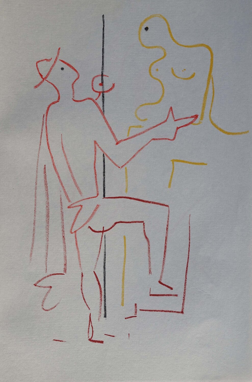 La déclaration, Lithographie originale Jean Cocteau Afdruk te koop