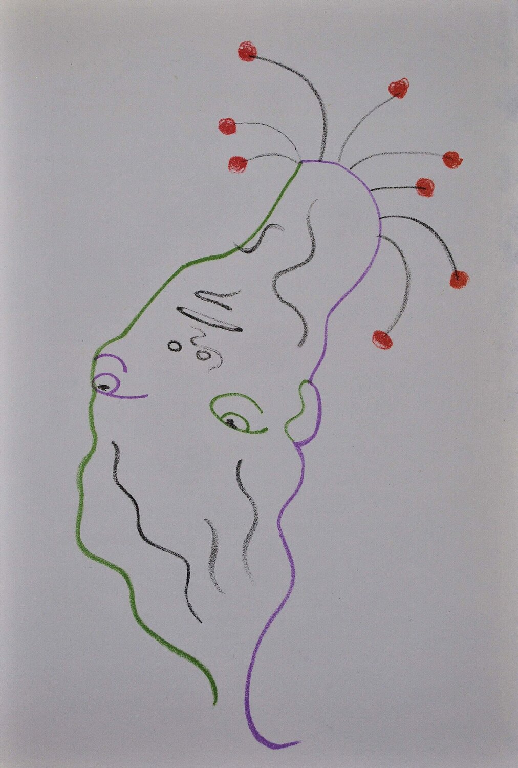 La tête coupée, Lithographie originale Jean Cocteau Print for sale