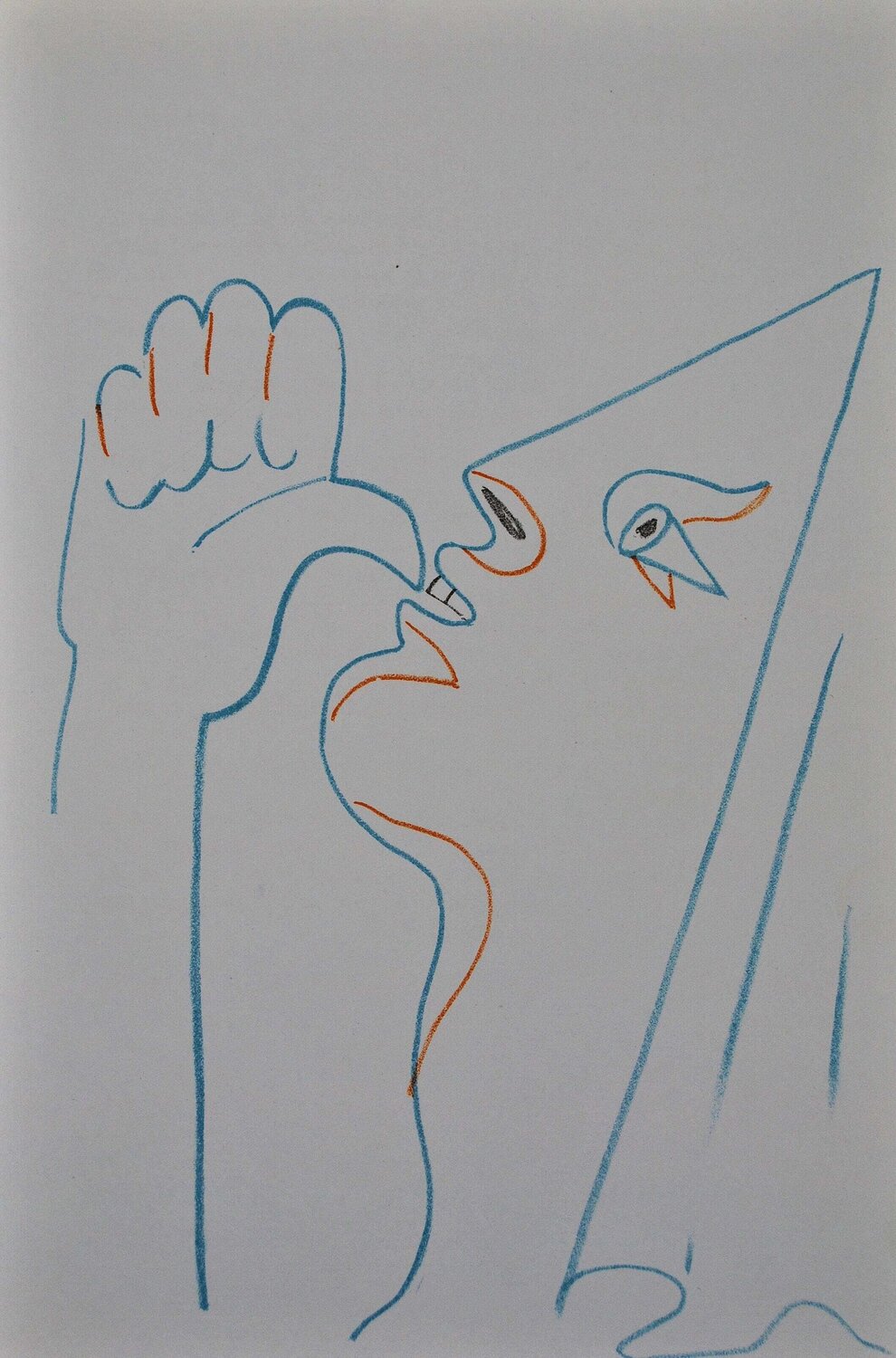 la madone, Lithographie originale Jean Cocteau Édition à vendre