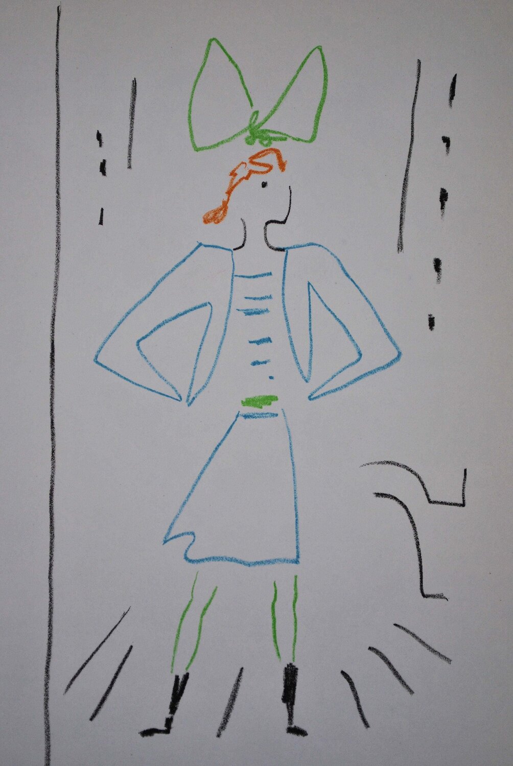 Jeune fille au noeu Jean Cocteau Druck zu verkaufen