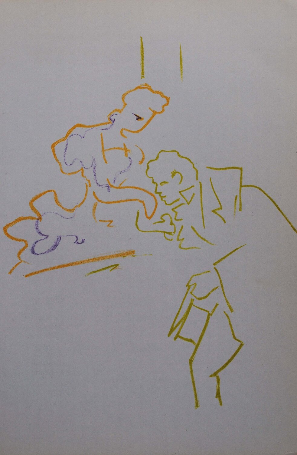 Galanterie, Lithographie originale Jean Cocteau Print for sale