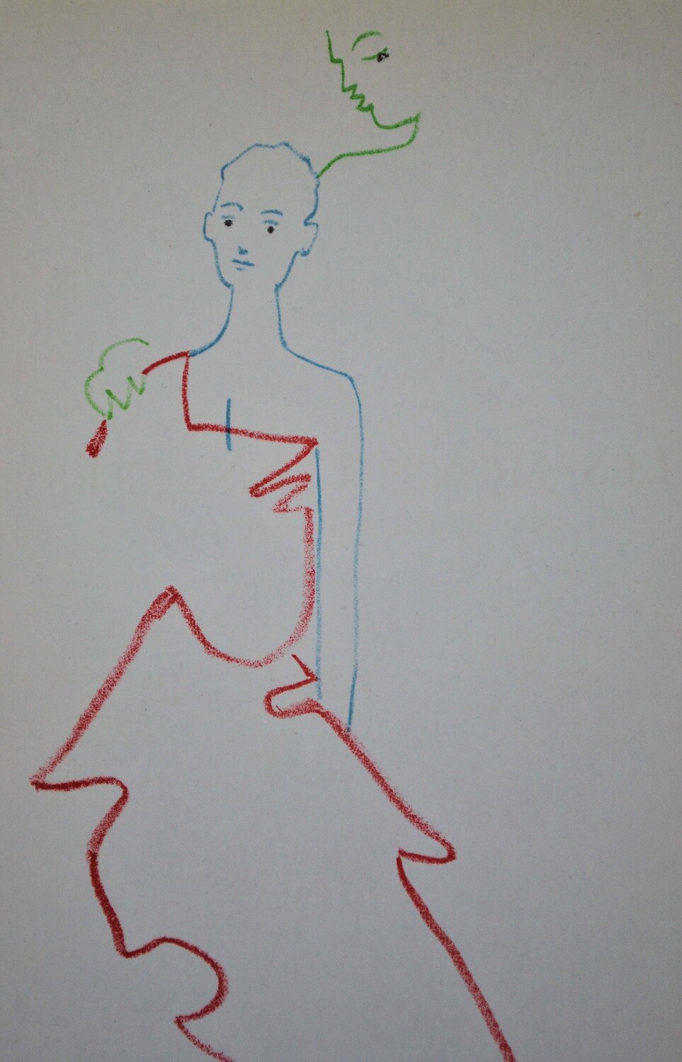Jeune promise et sa mère, Lithographie originale Jean Cocteau Print for sale
